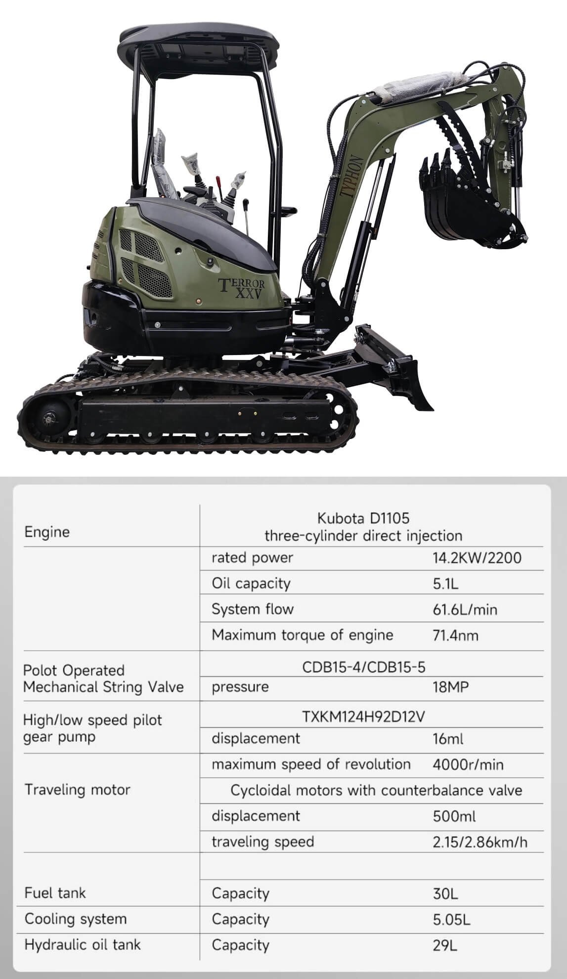 TYPHON TERROR XXV 2.5 Ton Excavator – image 2