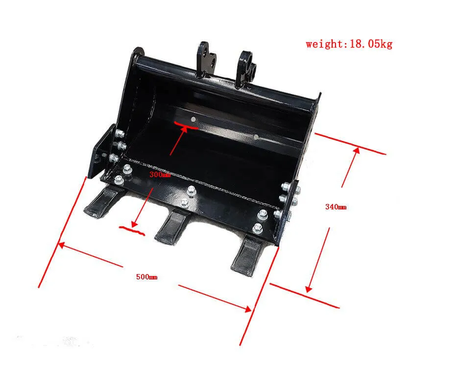 Mini Excavator 500mm Teeth Bucket – image 3