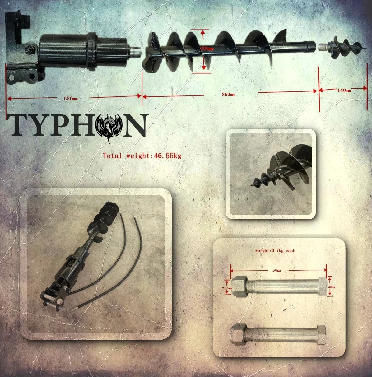 TYPHON Mini Excavator Auger Drill – image 4