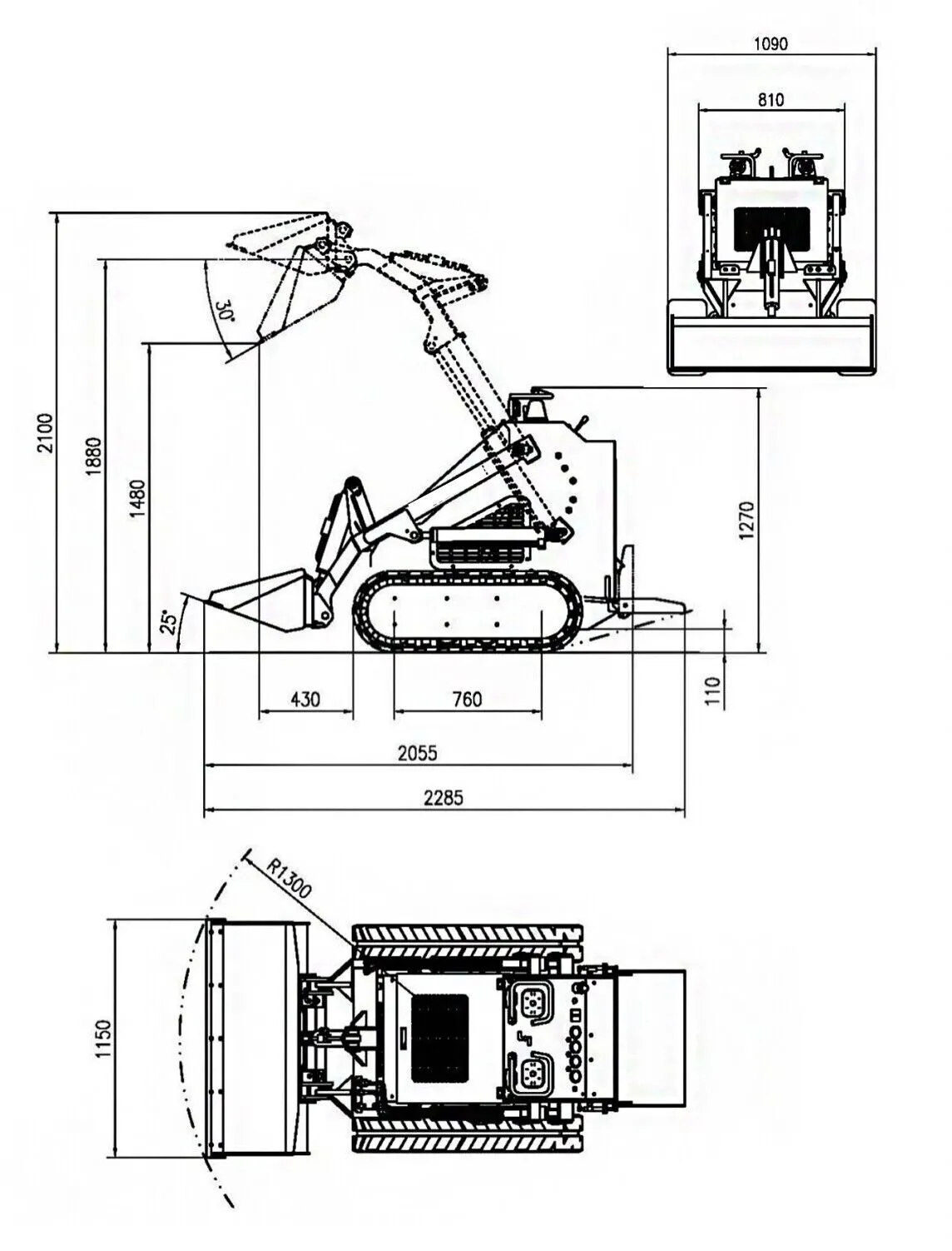 Tracked Skid Steer 22.1HP Gas Loader – image 4