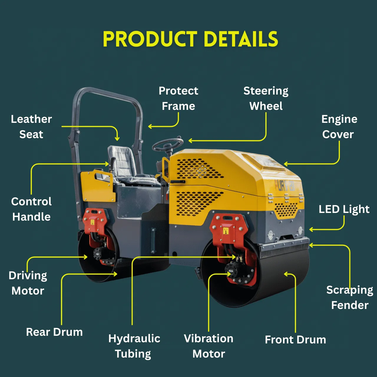 TYPHON FURY 20 2 Ton Road Roller – image 4
