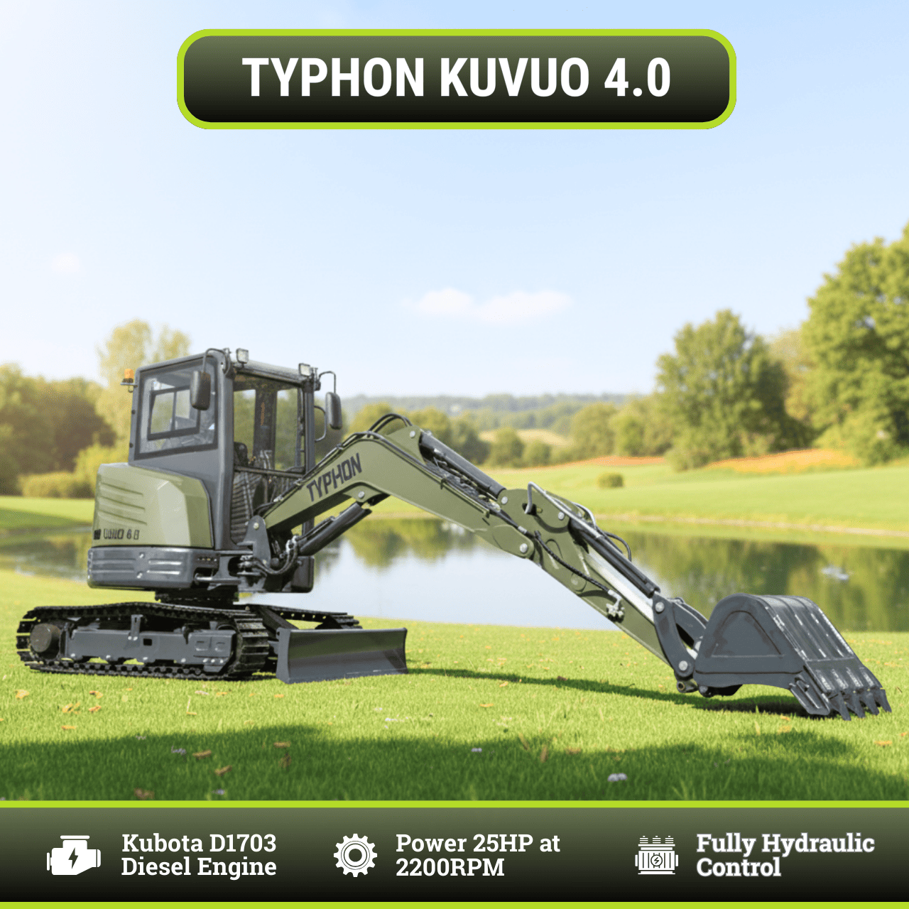 TYPHON KUVUO 4 Ton Cabin Excavator – image 2