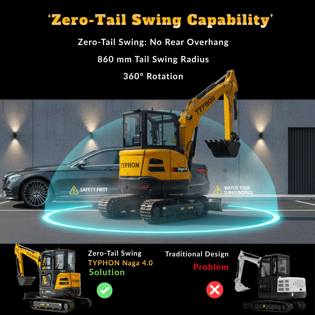 TYPHON NAGA 4 Ton Cabin Excavator – image 7