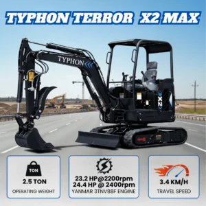 TYPHON TERROR X2 Max Canopy Mini Excavator