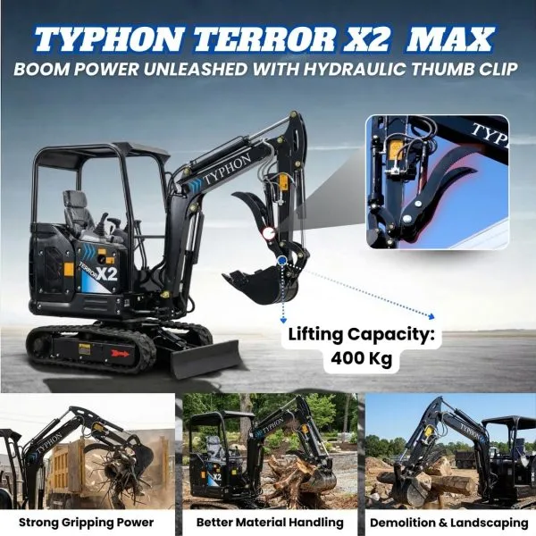 TYPHON TERROR X2 Max Canopy Mini Excavator – image 10
