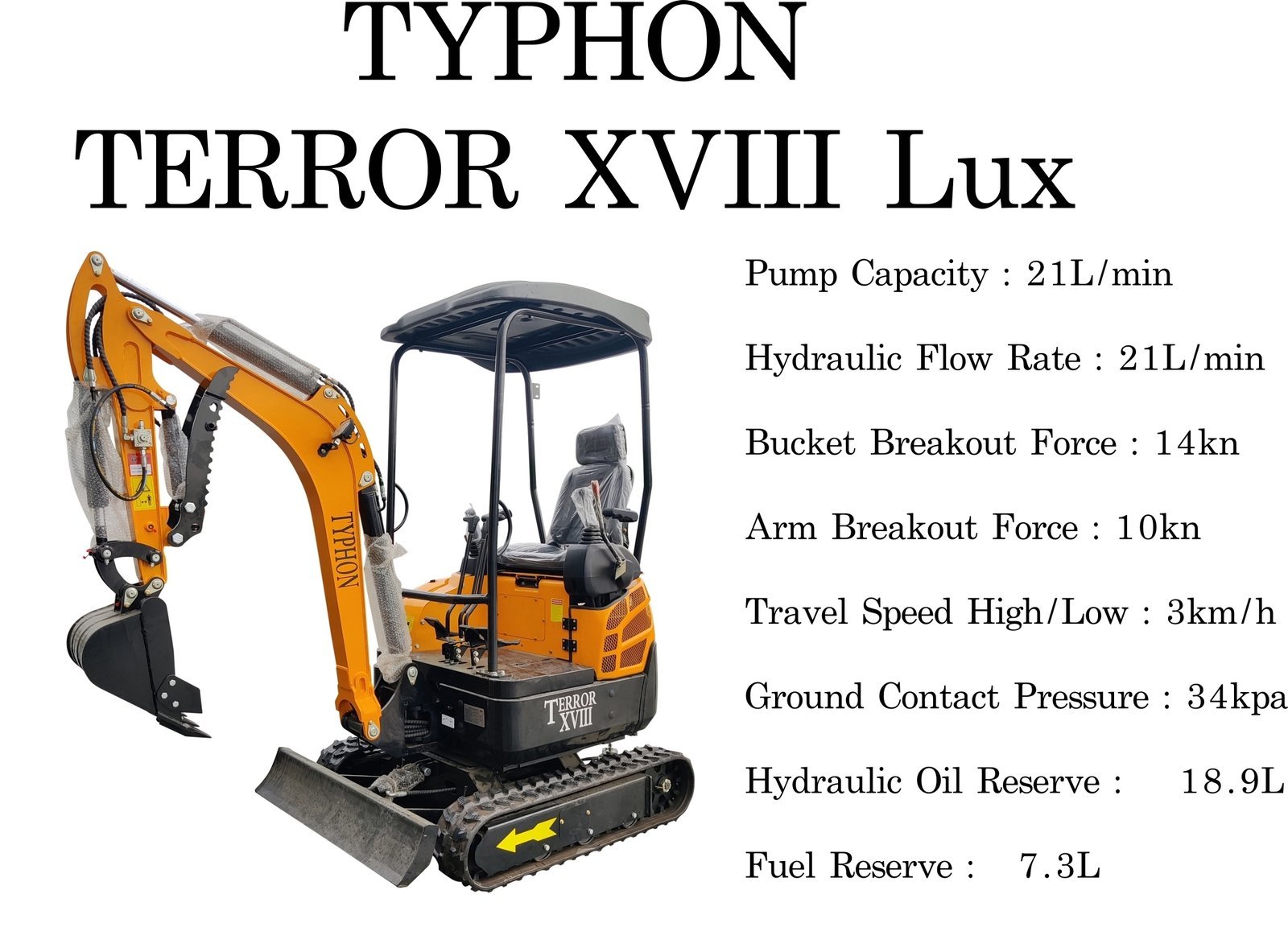 TYPHON TERROR XVIII 4000 lb Excavator – image 4