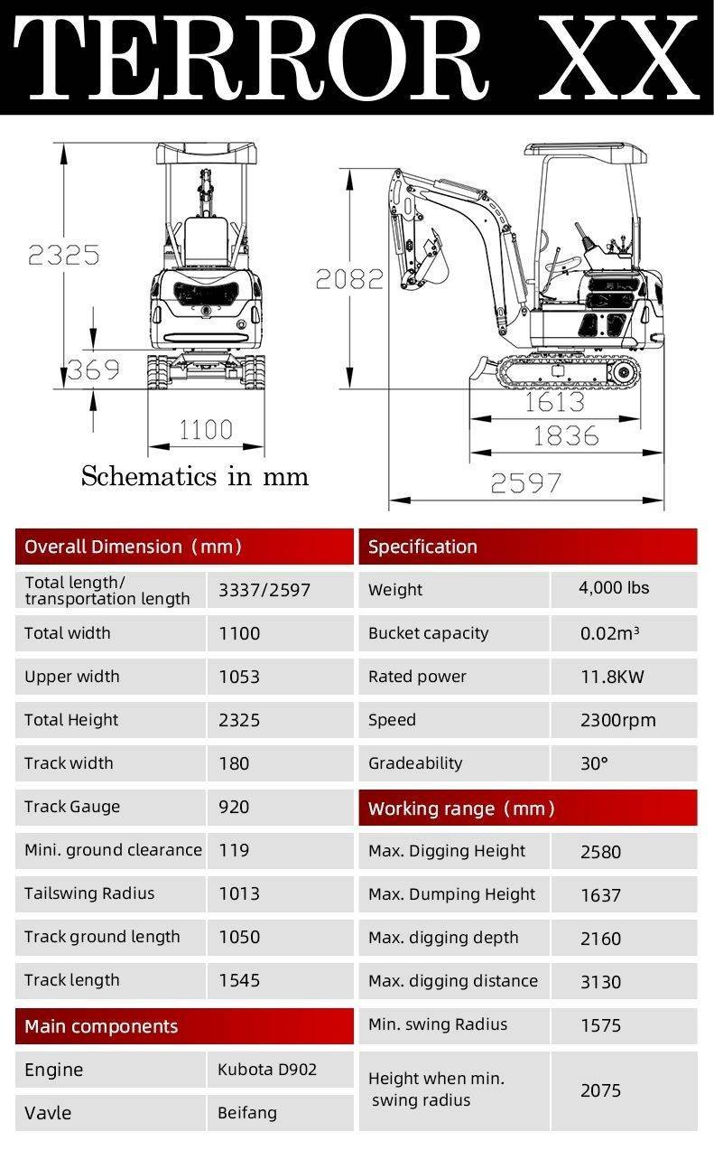 TYPHON TERROR XX 4000 lb Excavator – image 5