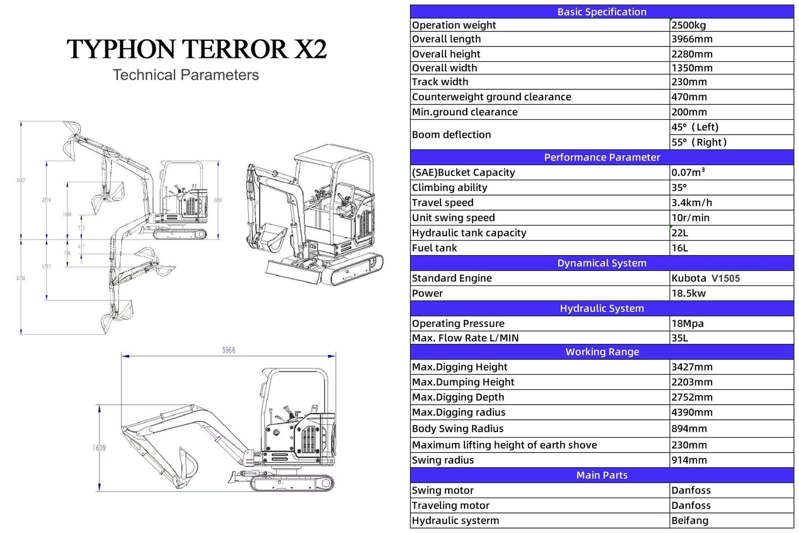 TYPHON TERROR X2 STORM Kubota 2.5 Ton – image 4