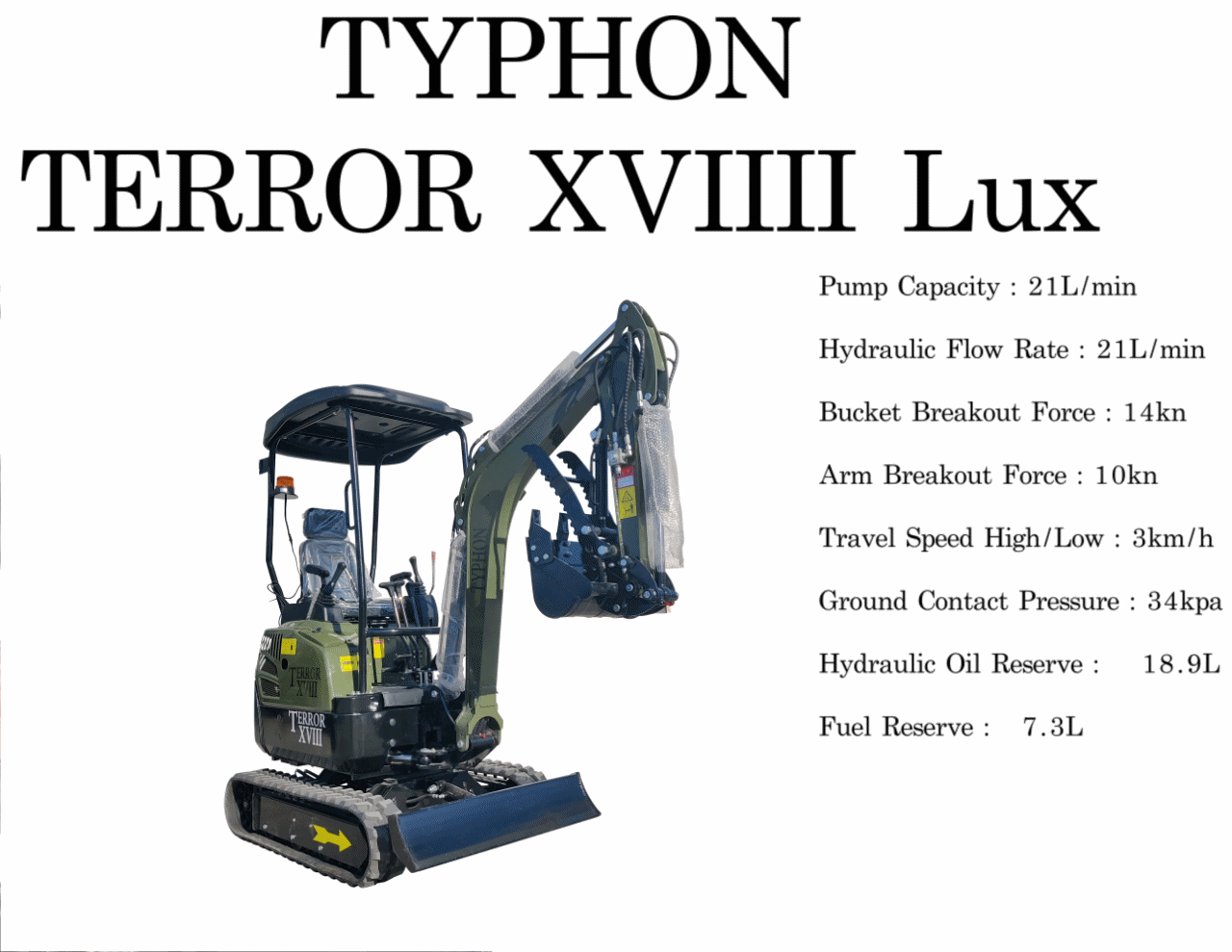 TYPHON TERROR XVIII 4000 lb Excavator – image 5