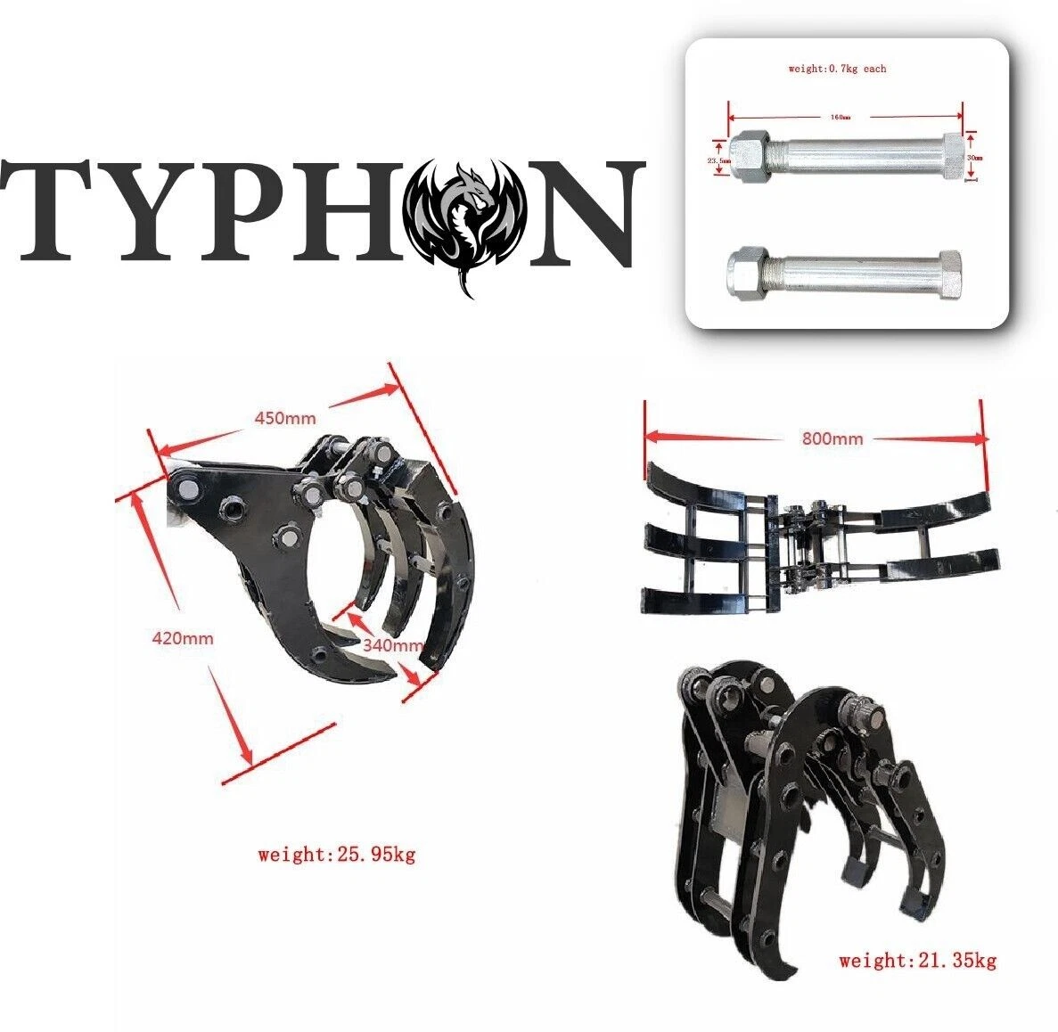 Mini Excavator 10-in-1 Attachment Kit – image 6
