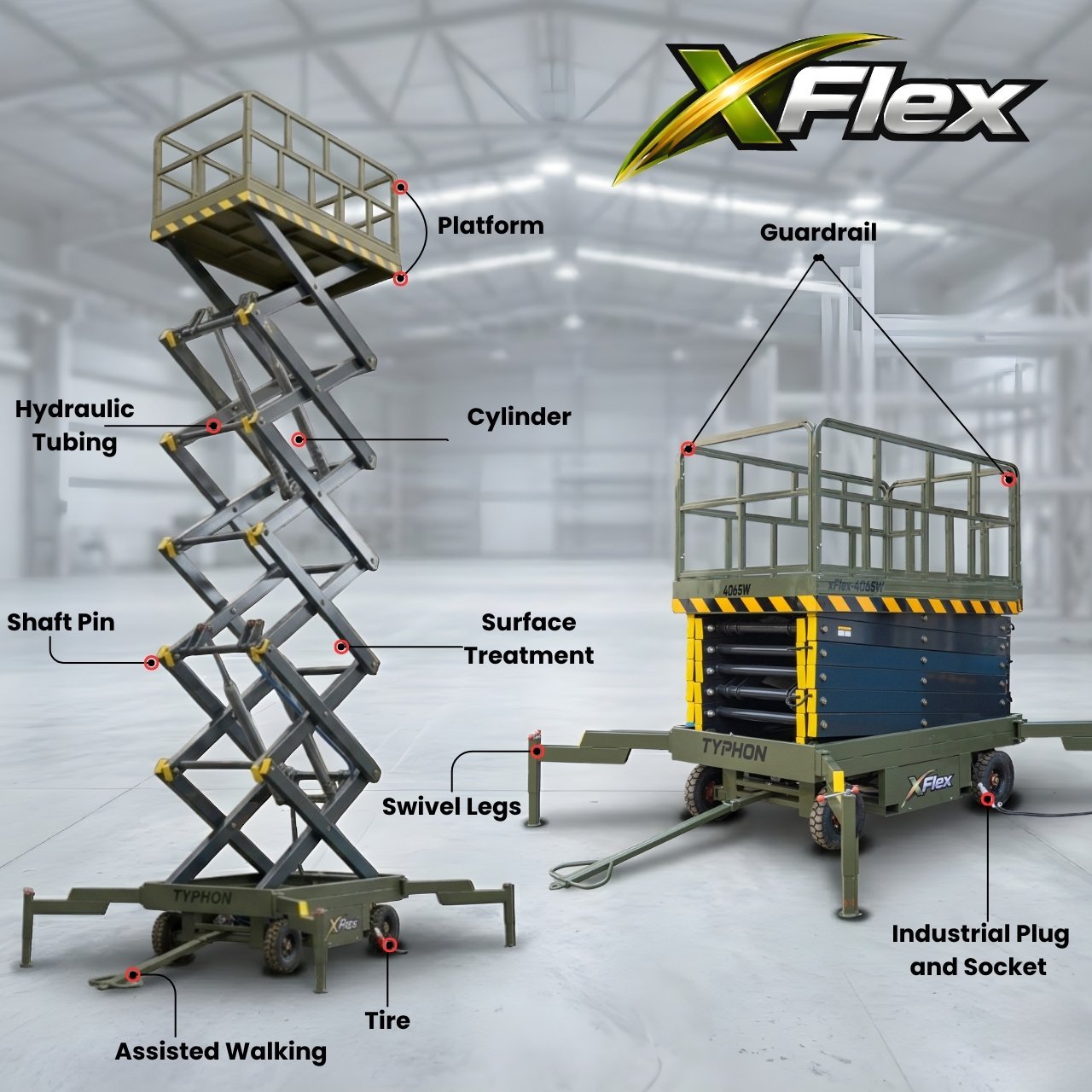 TYPHON XFLEX-4065W Walk-Behind Scissor Lift