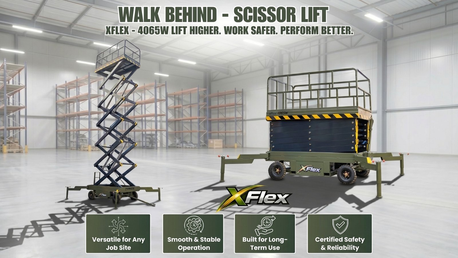 TYPHON XFLEX-4065W Walk-Behind Scissor Lift - Image 12