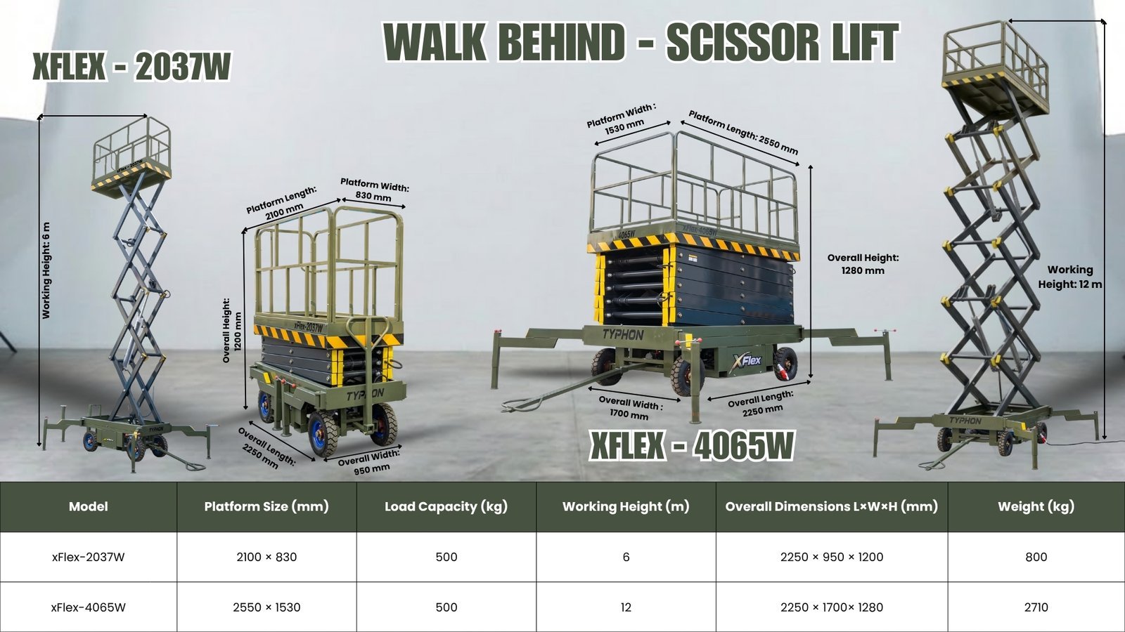 TYPHON XFLEX-4065W Walk-Behind Scissor Lift - Image 6