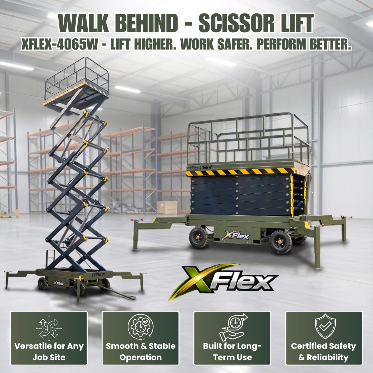 TYPHON XFLEX-4065W Walk-Behind Scissor Lift - Image 11