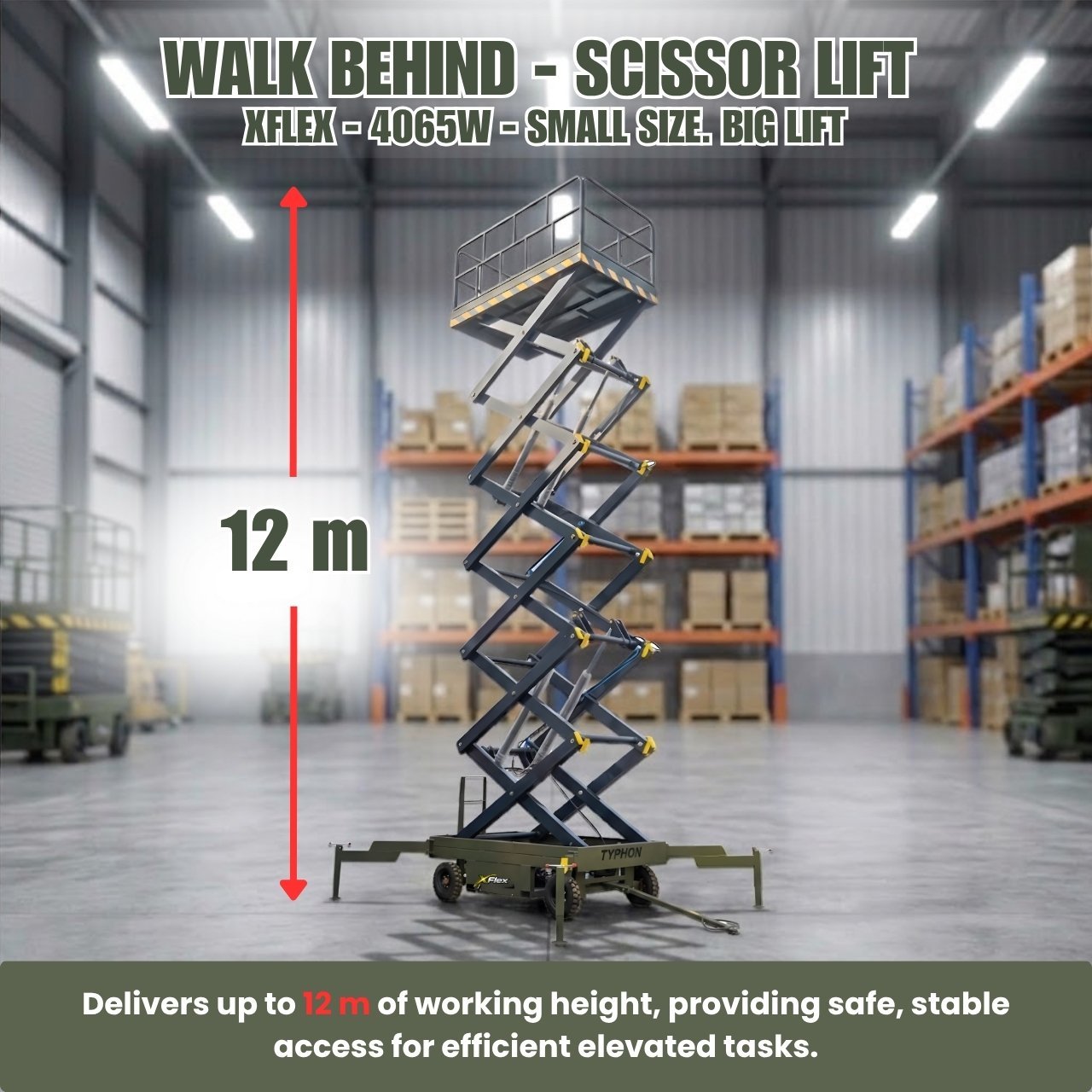 TYPHON XFLEX-4065W Walk-Behind Scissor Lift - Image 4