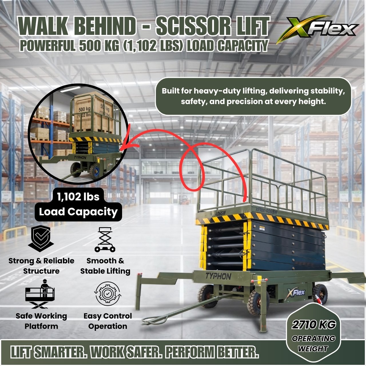 TYPHON XFLEX-4065W Walk-Behind Scissor Lift - Image 10