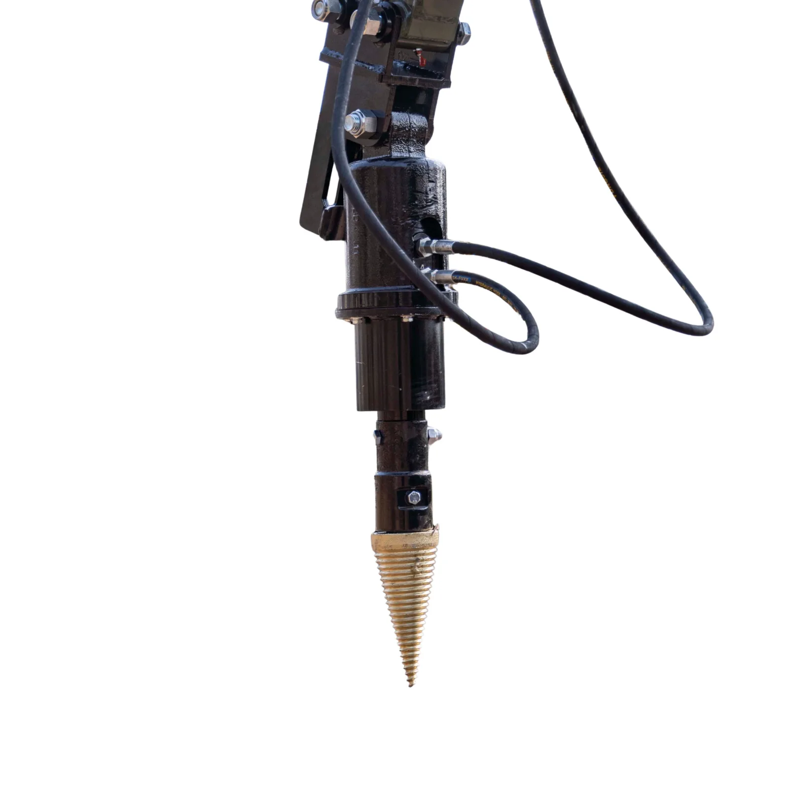 Mini Excavator Hydraulic Wood Splitter Drill Attachment 150mm TYPHON Compatible - Image 3
