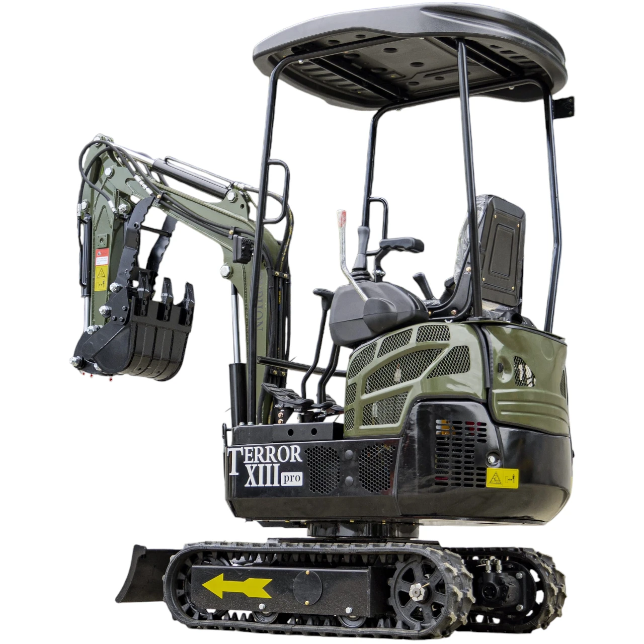TYPHON TERROR XIII PRO Mini Excavator – 1.3 Ton Trench Digger with Canopy, Hydraulic Thumb Clip, 22.1hp Honda Engine USA - Image 5