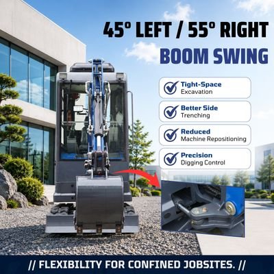 TYPHON TERROR XVII PRO Prestige Edition – Enclosed Mini Excavator with AC, Heater & Ergonomic Comfort - Image 5