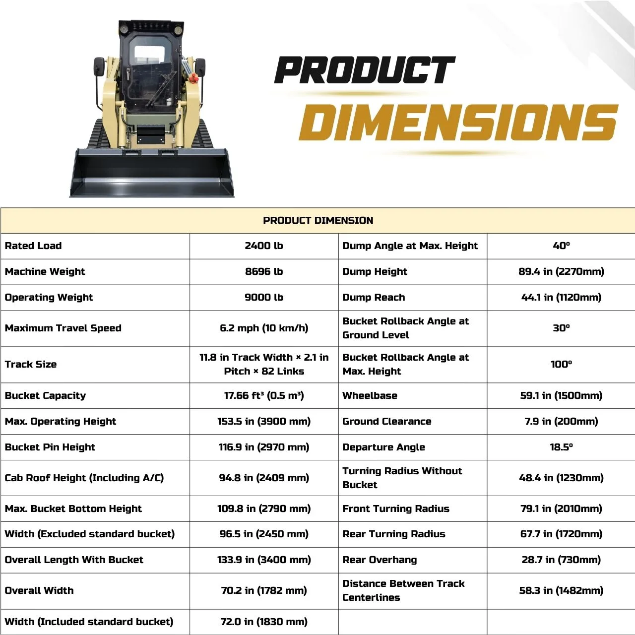 TYPHON STOMP 65 PROPACT 9,000 lb Tracked Skid Steer – 74 HP Cummins & AC/Heat Cab - Image 2